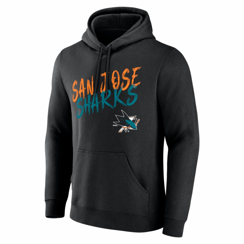 San Jose Sharks Hustle Personalized Name & Number Hoodie Black