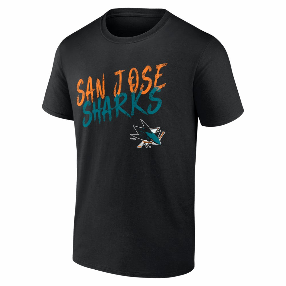 San Jose Sharks Hustle Personalized Name & Number T-Shirt Black