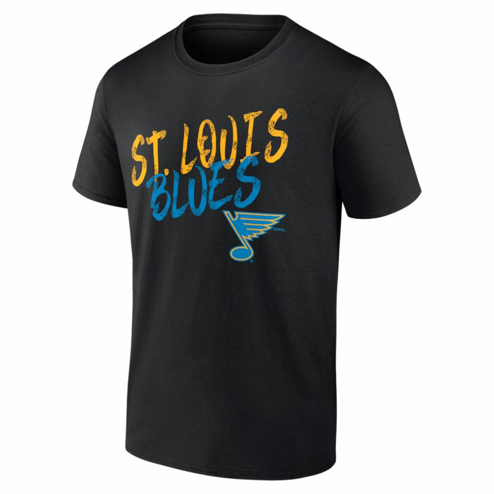 St. Louis Blues Big & Tall Hustle Personalized Name & Number T-Shirt Black
