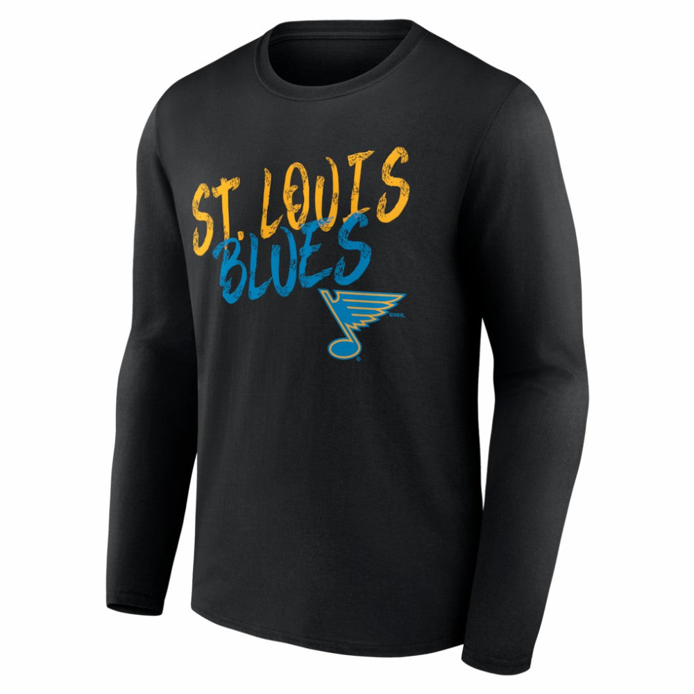 St. Louis Blues Hustle Personalized Name & Number Long Sleeve T-Shirt Black
