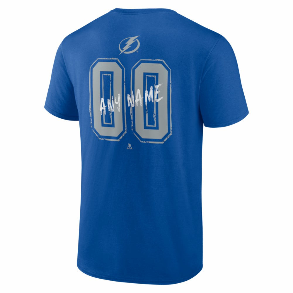 Tampa Bay Lightning Big & Tall Hustle Personalized Name & Number T-Shirt Blue