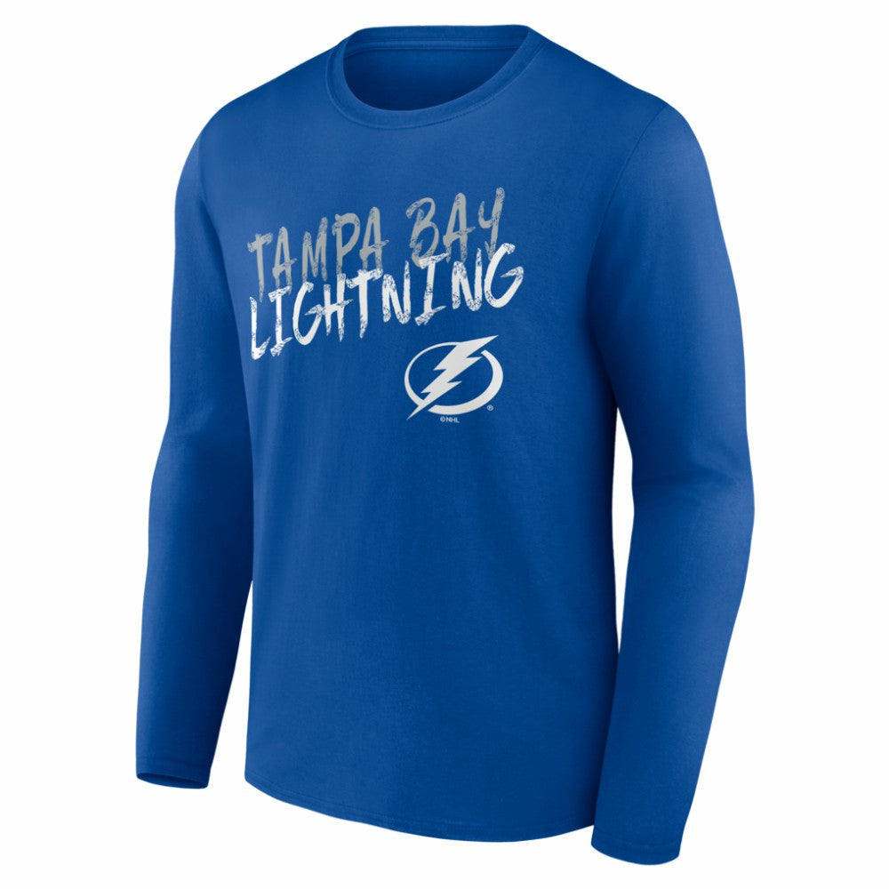 Tampa Bay Lightning Hustle Personalized Name & Number Long Sleeve T-Shirt Blue
