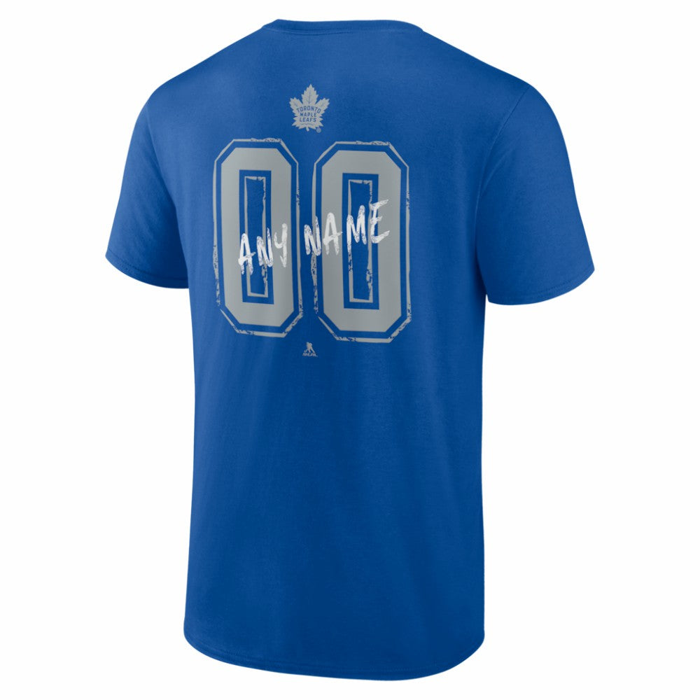 Toronto Maple Leafs Big & Tall Hustle Personalized Name & Number T-Shirt Blue