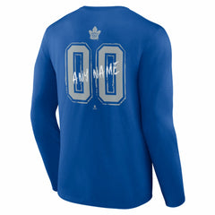 Toronto Maple Leafs Hustle Personalized Name & Number Long Sleeve T-Shirt Blue