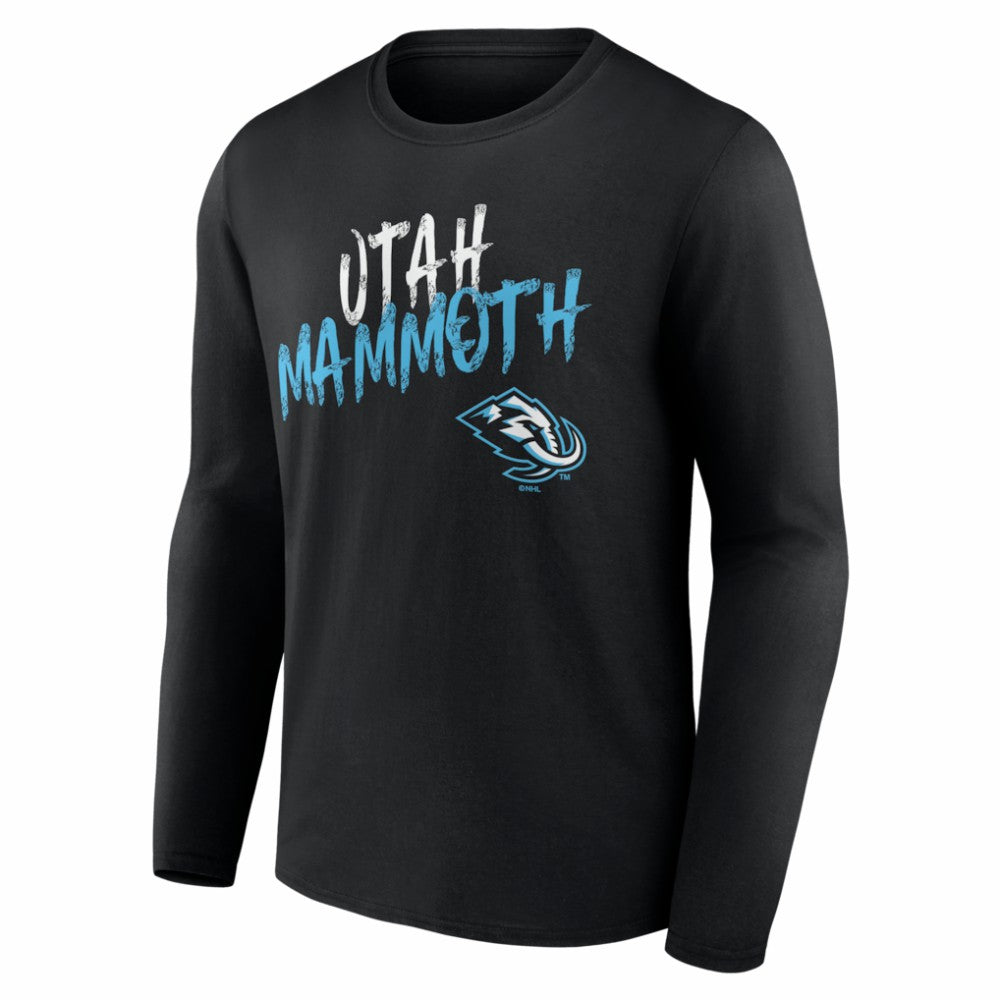 Utah Mammoth Hustle Personalized Name & Number Long Sleeve T-Shirt Black