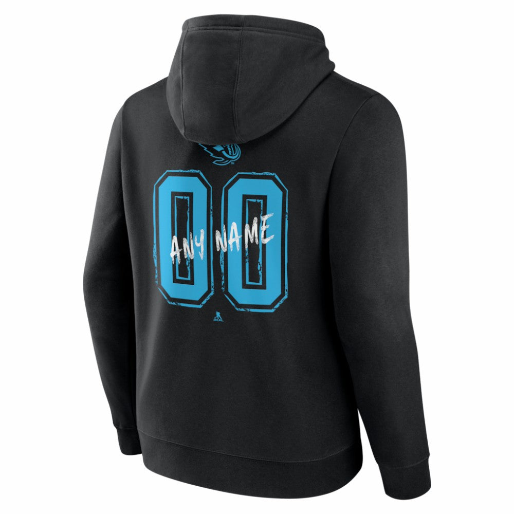 Utah Mammoth Hustle Personalized Name & Number Hoodie Black
