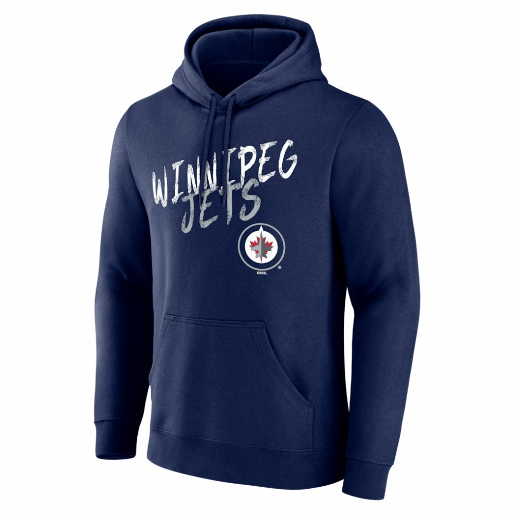 Winnipeg Jets Big & Tall Hustle Personalized Name & Number Hoodie Navy