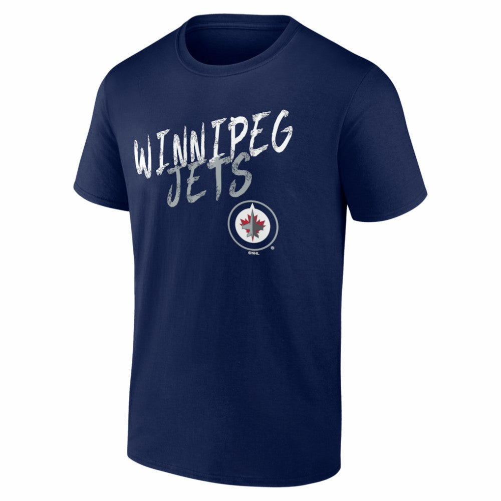 Winnipeg Jets Hustle Personalized Name & Number T-Shirt Navy