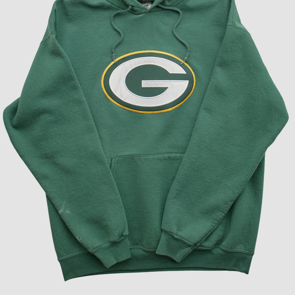 Green Bay Packers NFL 2010s Hooded Pullover Sweatshirt - Green Vintage discount