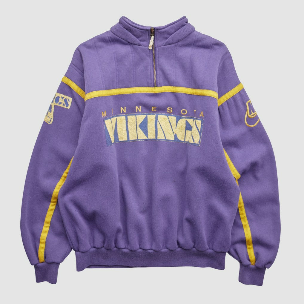 Minnesota Vikings 90s 1/4 Zip Sweatshirt - Purple Vintage sale