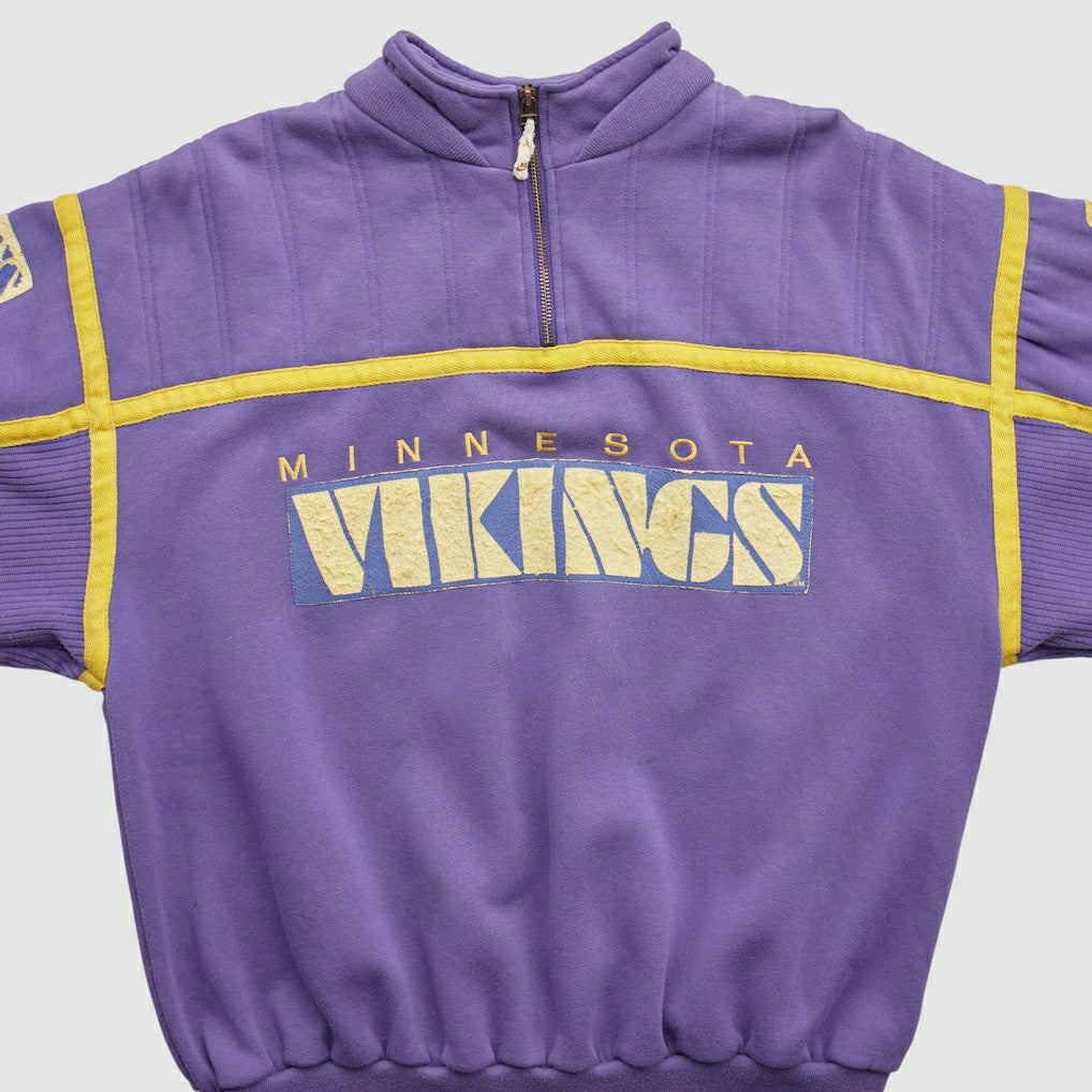 Minnesota Vikings 90s 1/4 Zip Sweatshirt - Purple Vintage sale