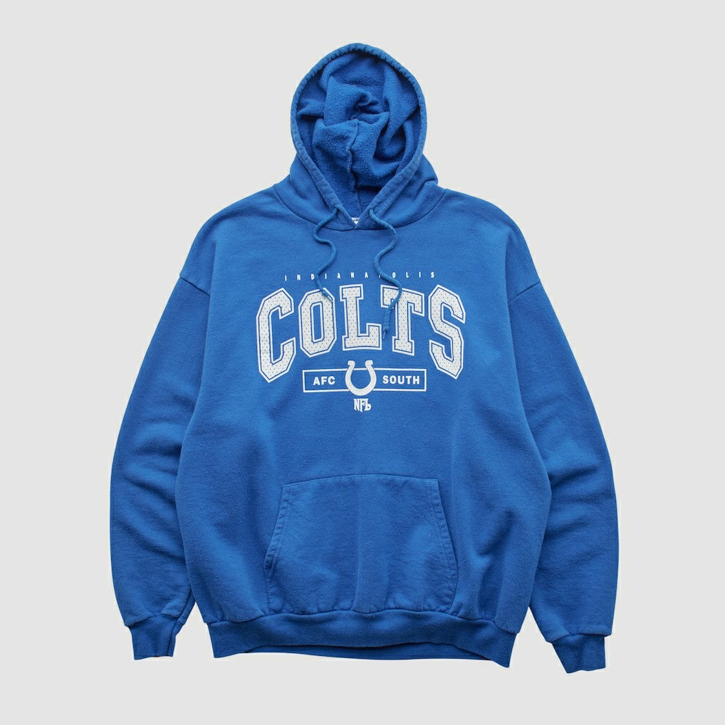 Indianapolis Colts NFL Hooded Pullover Sweatshirt - Blue Vintage on sale