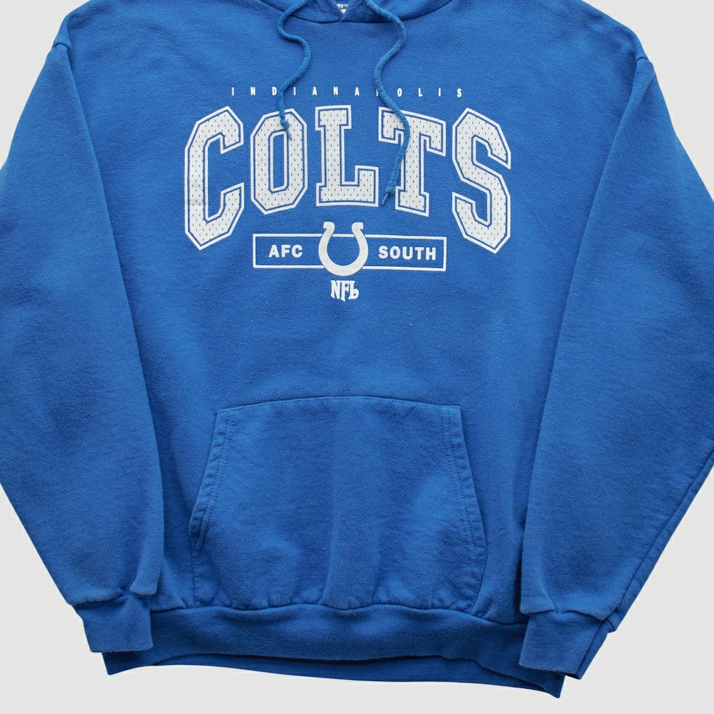 Indianapolis Colts NFL Hooded Pullover Sweatshirt - Blue Vintage on sale