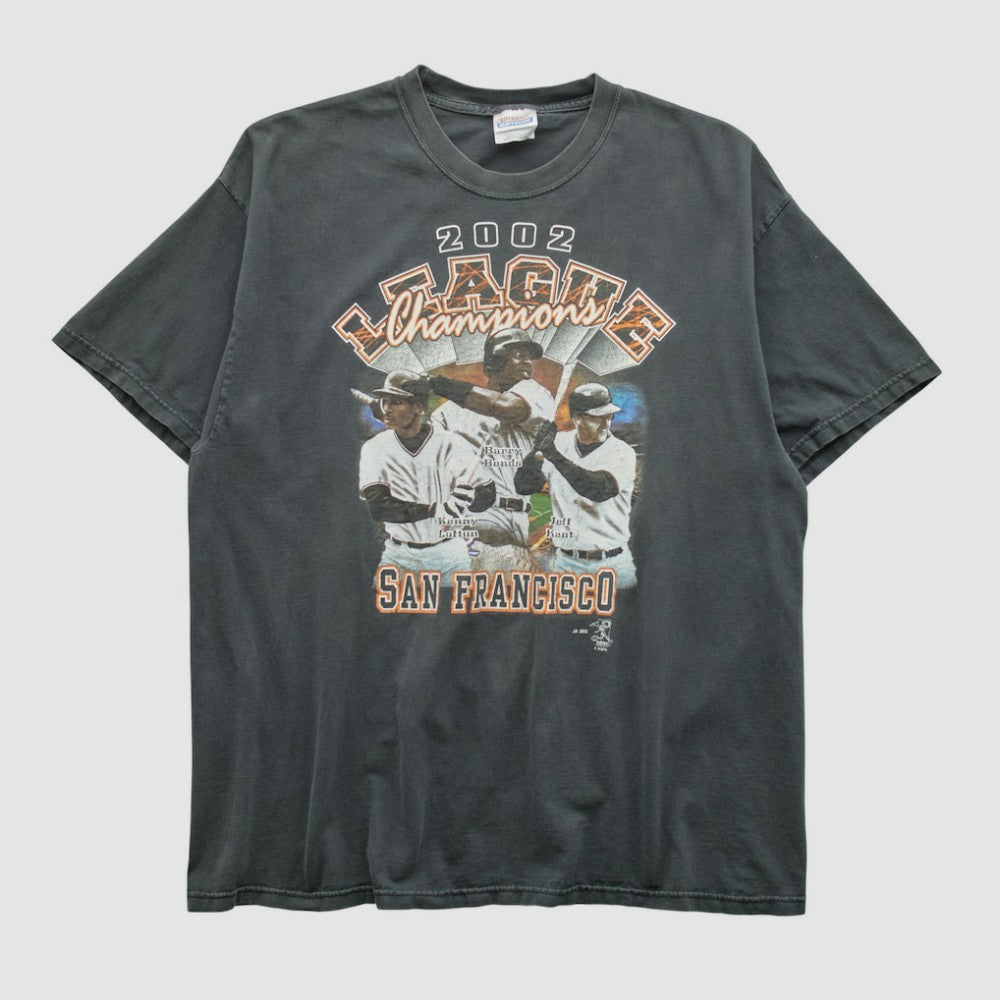 San Francisco Giants Hanes 2002 T-shirt - Black Vintage