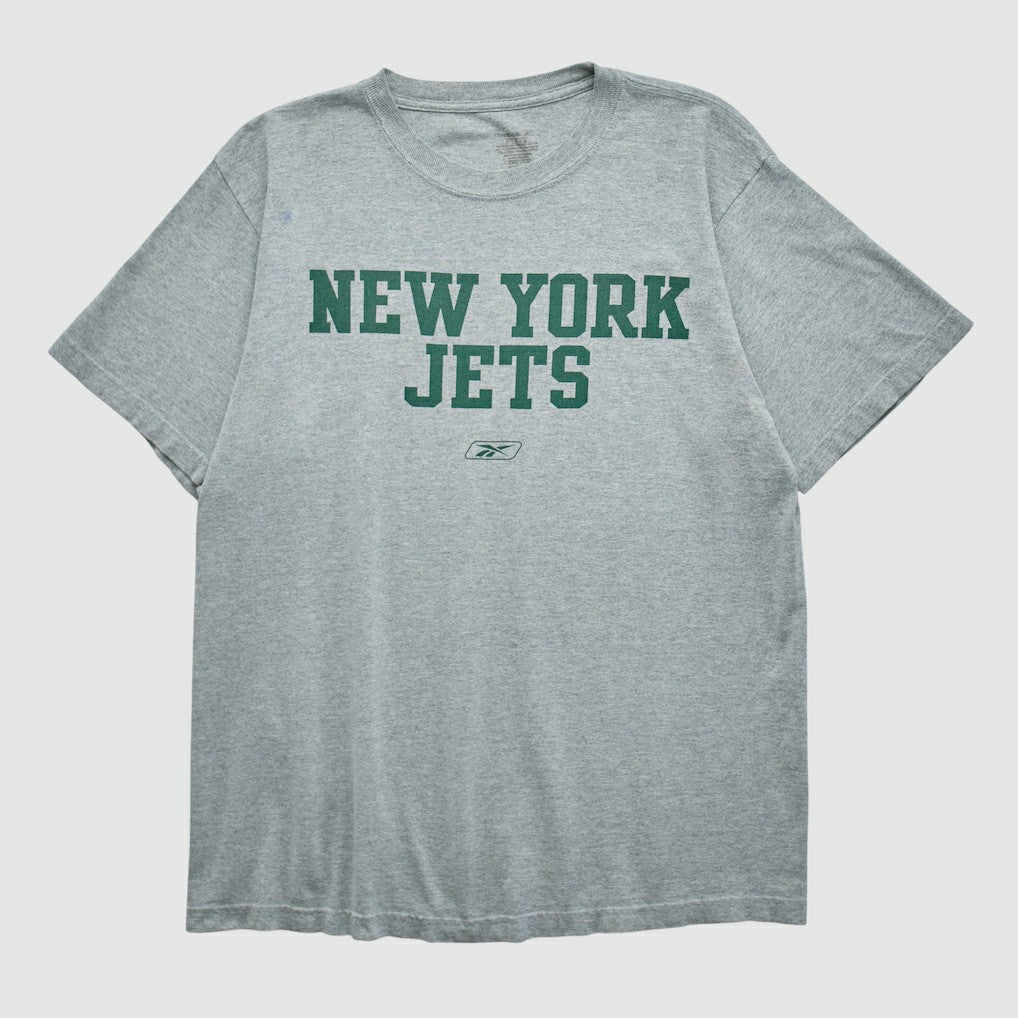 New York Jets Reebok 2000s T-shirt - Heather Gray Vintage on sale
