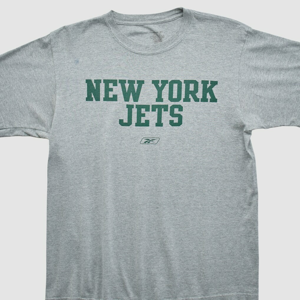 New York Jets Reebok 2000s T-shirt - Heather Gray Vintage on sale