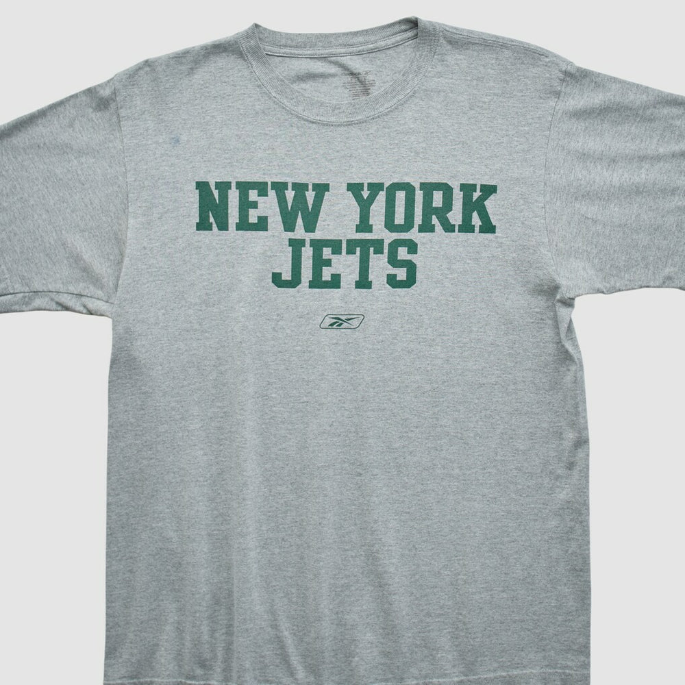 New York Jets Reebok 2000s T-shirt - Heather Gray Vintage on sale