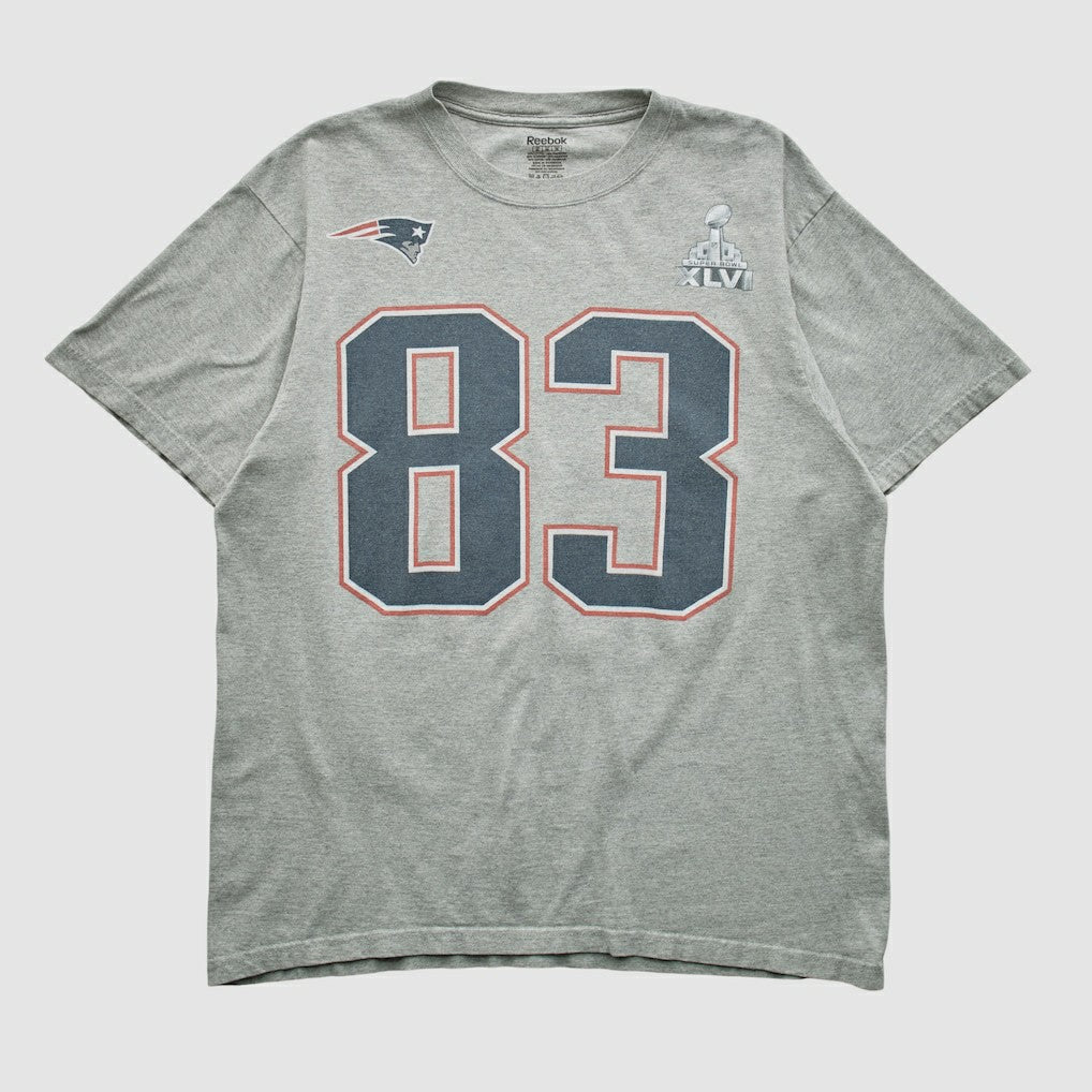 New England Patriots Reebok 2012 T-shirt - Heather Gray Vintage outlet