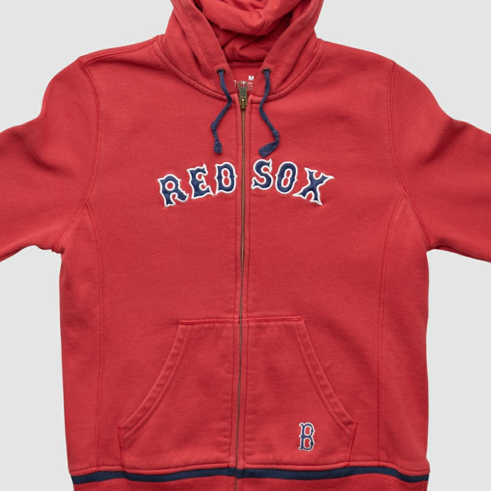 Boston Red Sox 2000s Hooded Full Zip Sweatshirt - Red Vintage | Nike