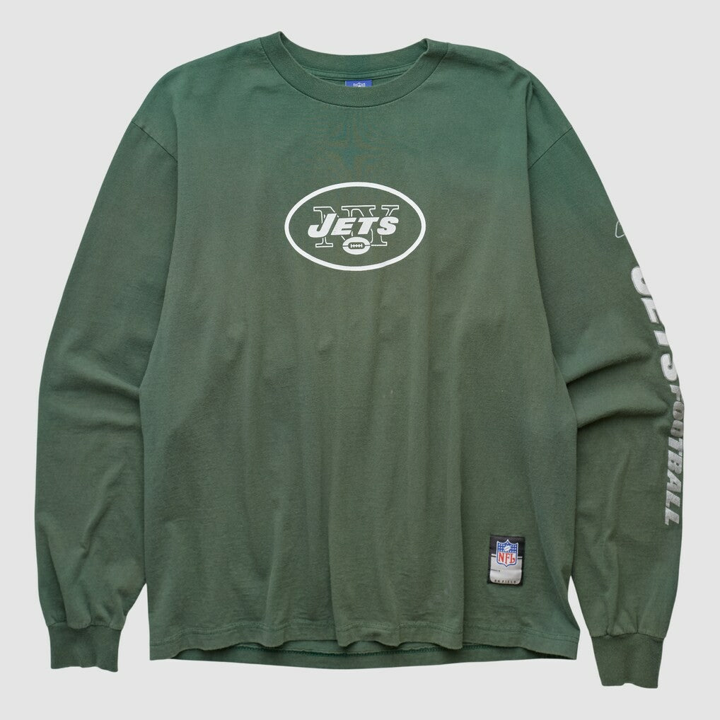 New York Jets Reebok 2000s Long Sleeve T-shirt - Green Vintage cheap