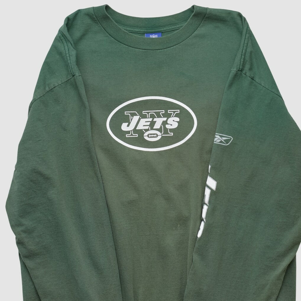 New York Jets Reebok 2000s Long Sleeve T-shirt - Green Vintage cheap