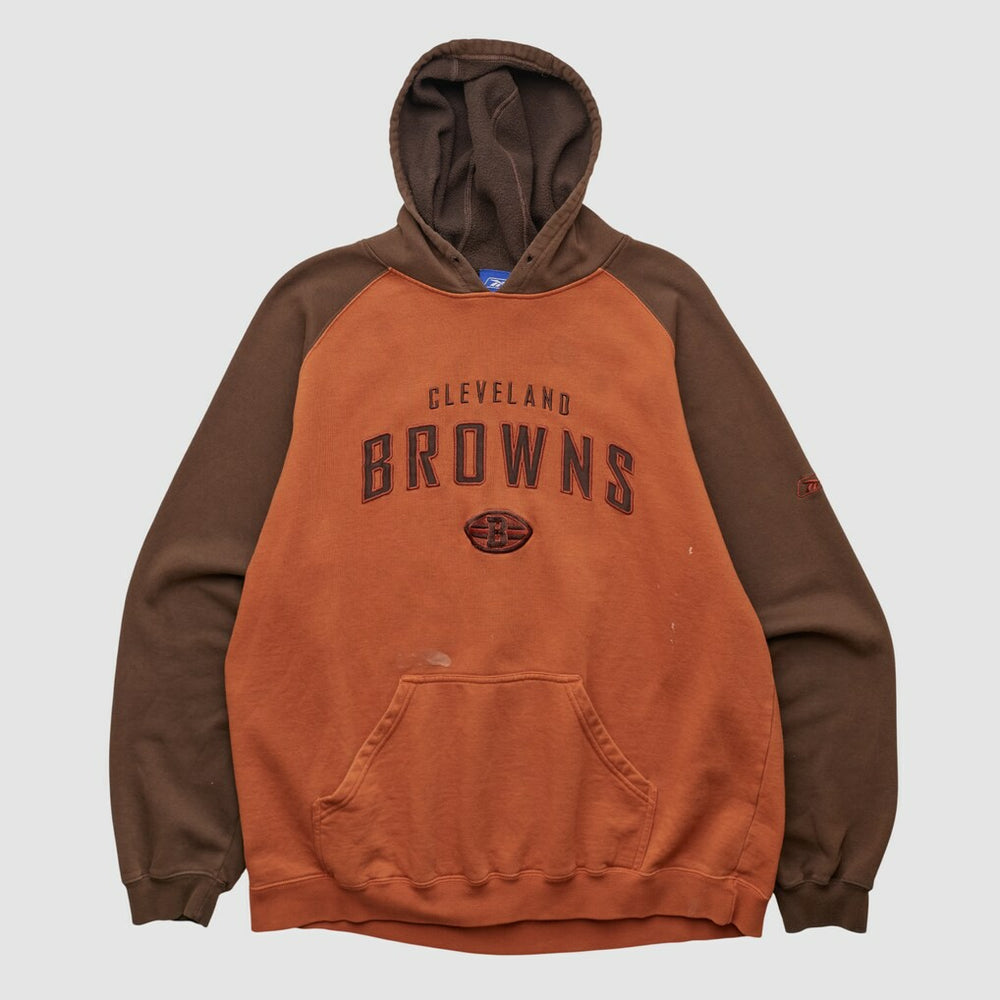 Cleveland Browns Reebok 2000s Hooded Pullover Sweatshirt - Clay Vintage for sale