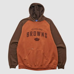 Cleveland Browns Reebok 2000s Hooded Pullover Sweatshirt - Clay Vintage for sale