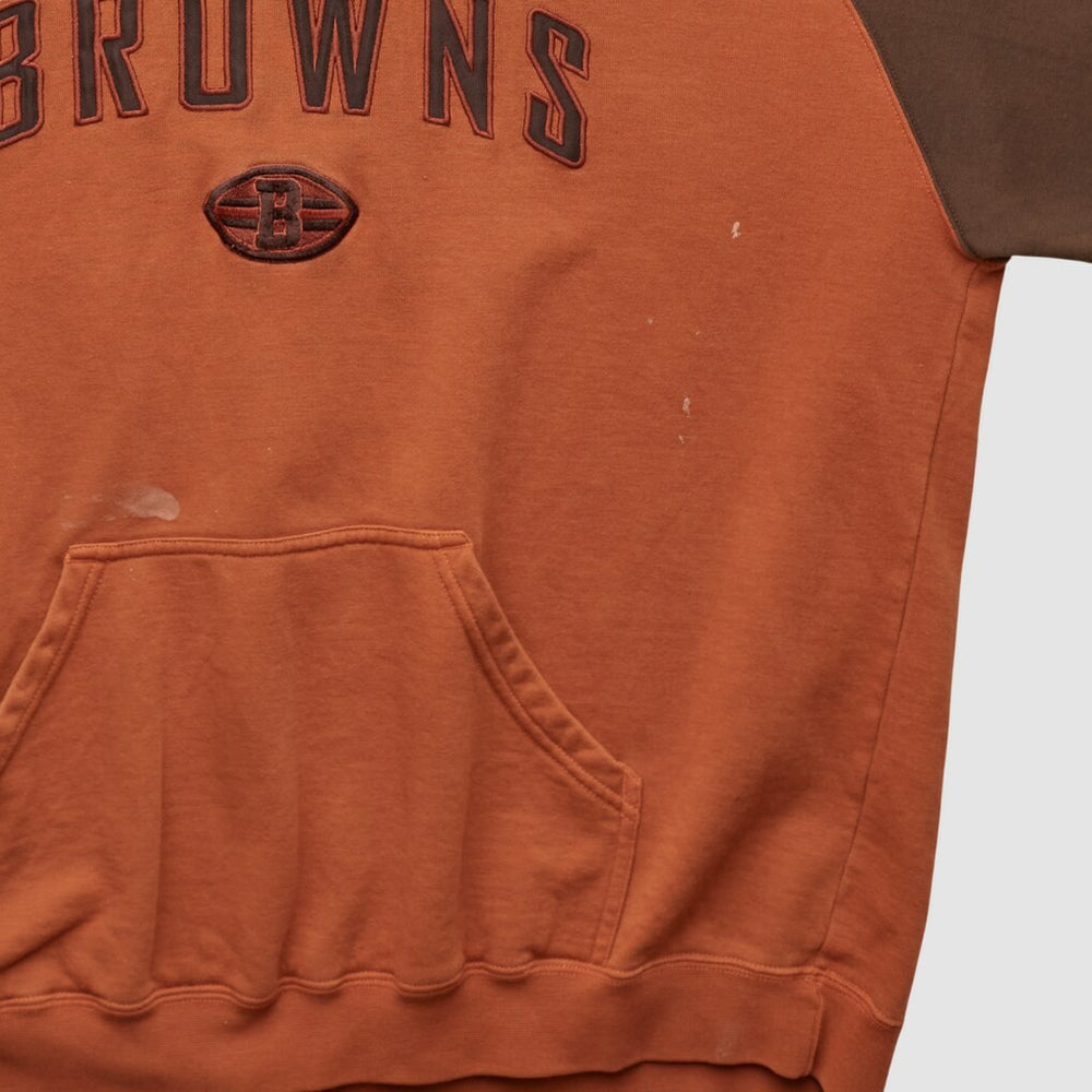 Cleveland Browns Reebok 2000s Hooded Pullover Sweatshirt - Clay Vintage for sale
