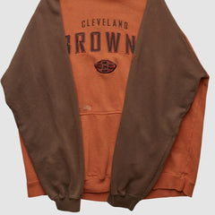 Cleveland Browns Reebok 2000s Hooded Pullover Sweatshirt - Clay Vintage for sale