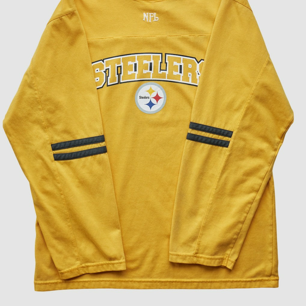Pittsburgh Steelers NFL 2000s Long Sleeve T-shirt - Yellow Vintage outlet