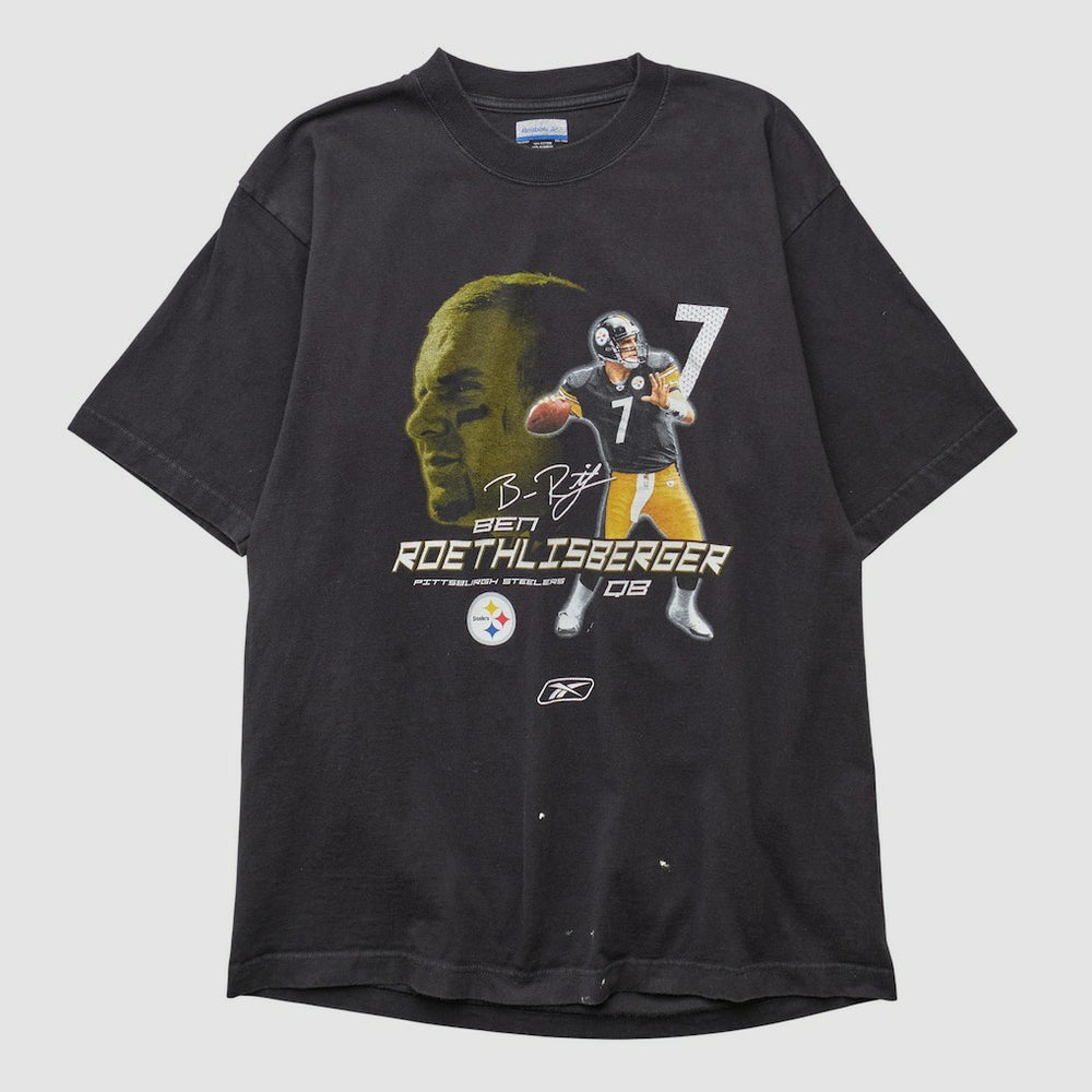Pittsburgh Steelers Reebok 2008 T-shirt - Charcoal Vintage cheap