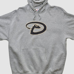 Arizona Diamondbacks Majestic 2000s Hooded Pullover Sweatshirt - Heather Gray Vintage
