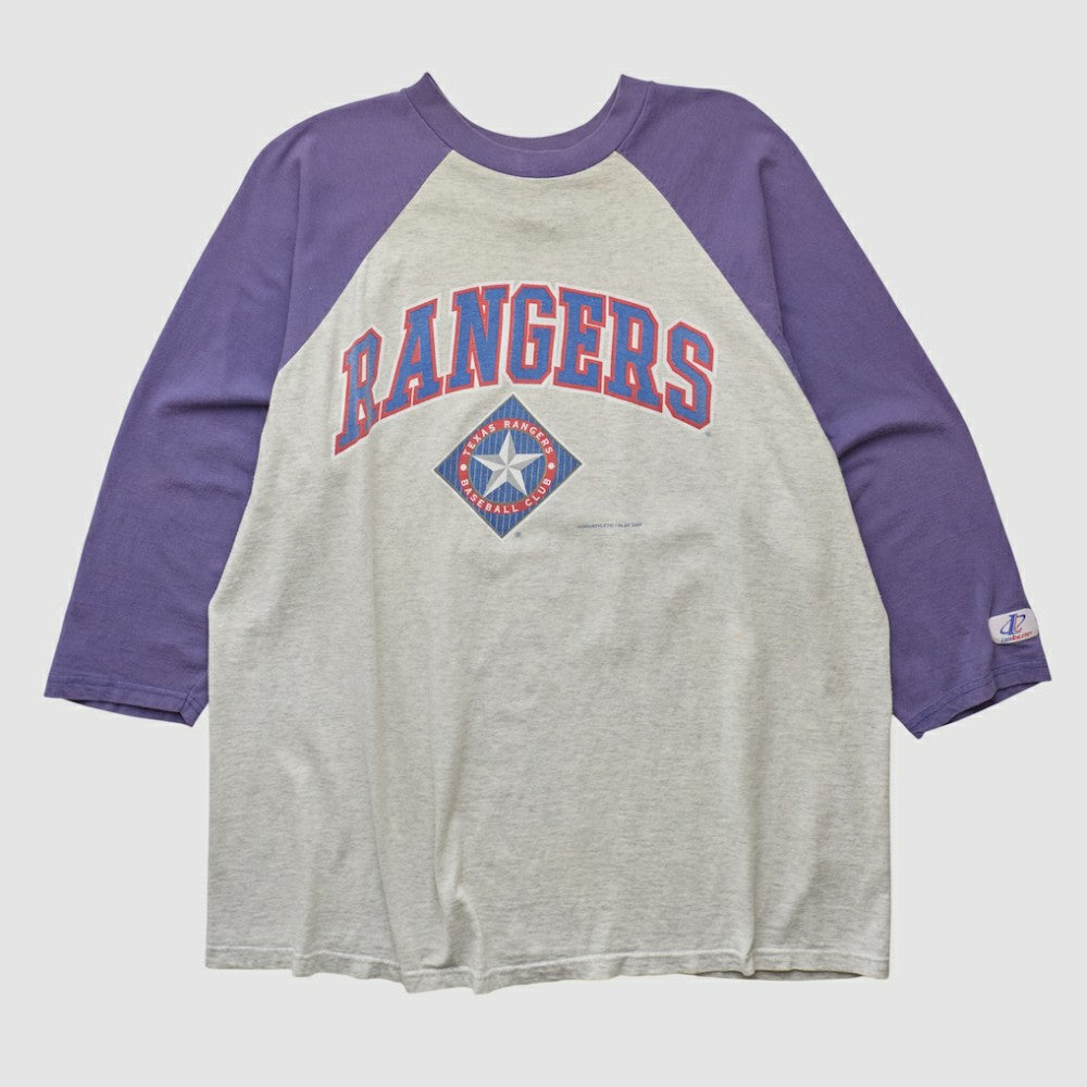 Texas Rangers Logo Athletic T-shirt - Heather Gray Vintage