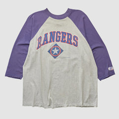 Texas Rangers Logo Athletic T-shirt - Heather Gray Vintage