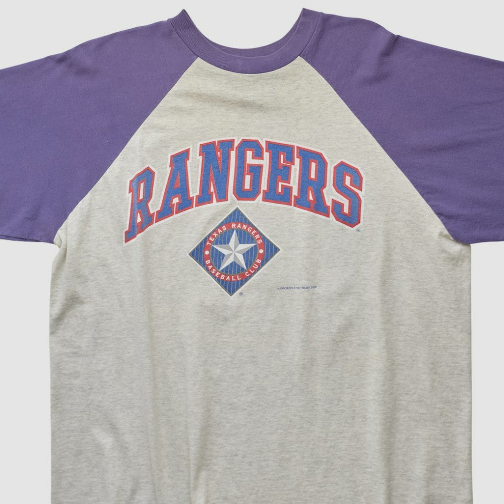 Texas Rangers Logo Athletic T-shirt - Heather Gray Vintage