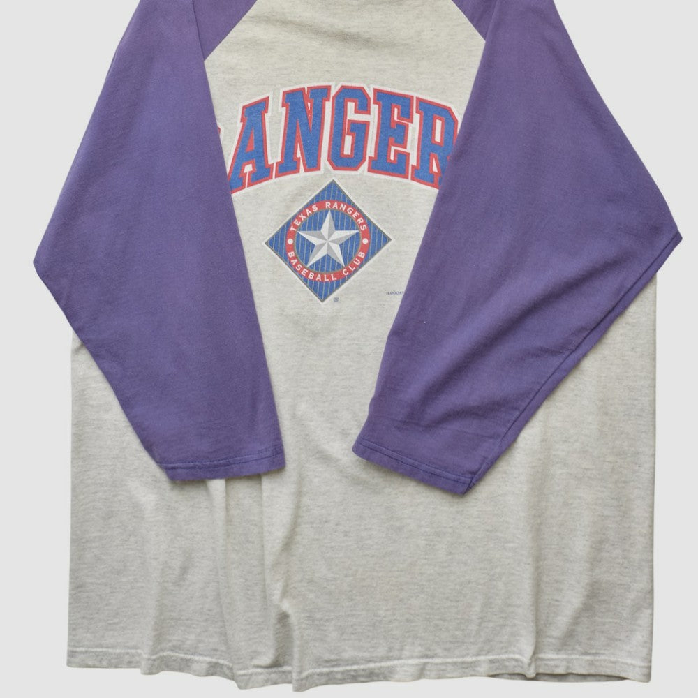 Texas Rangers Logo Athletic T-shirt - Heather Gray Vintage