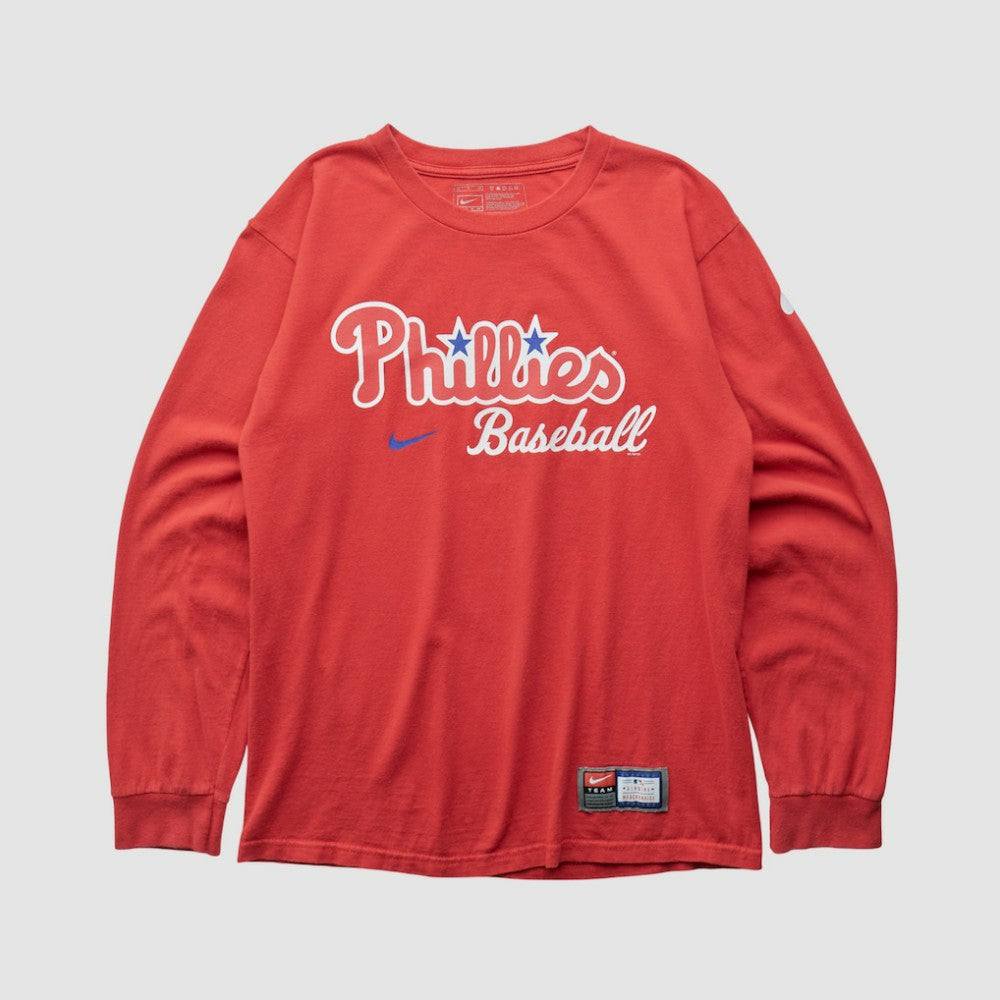 Philadelphia Phillies 2000s Long Sleeve T-shirt - Red Vintage | Nike