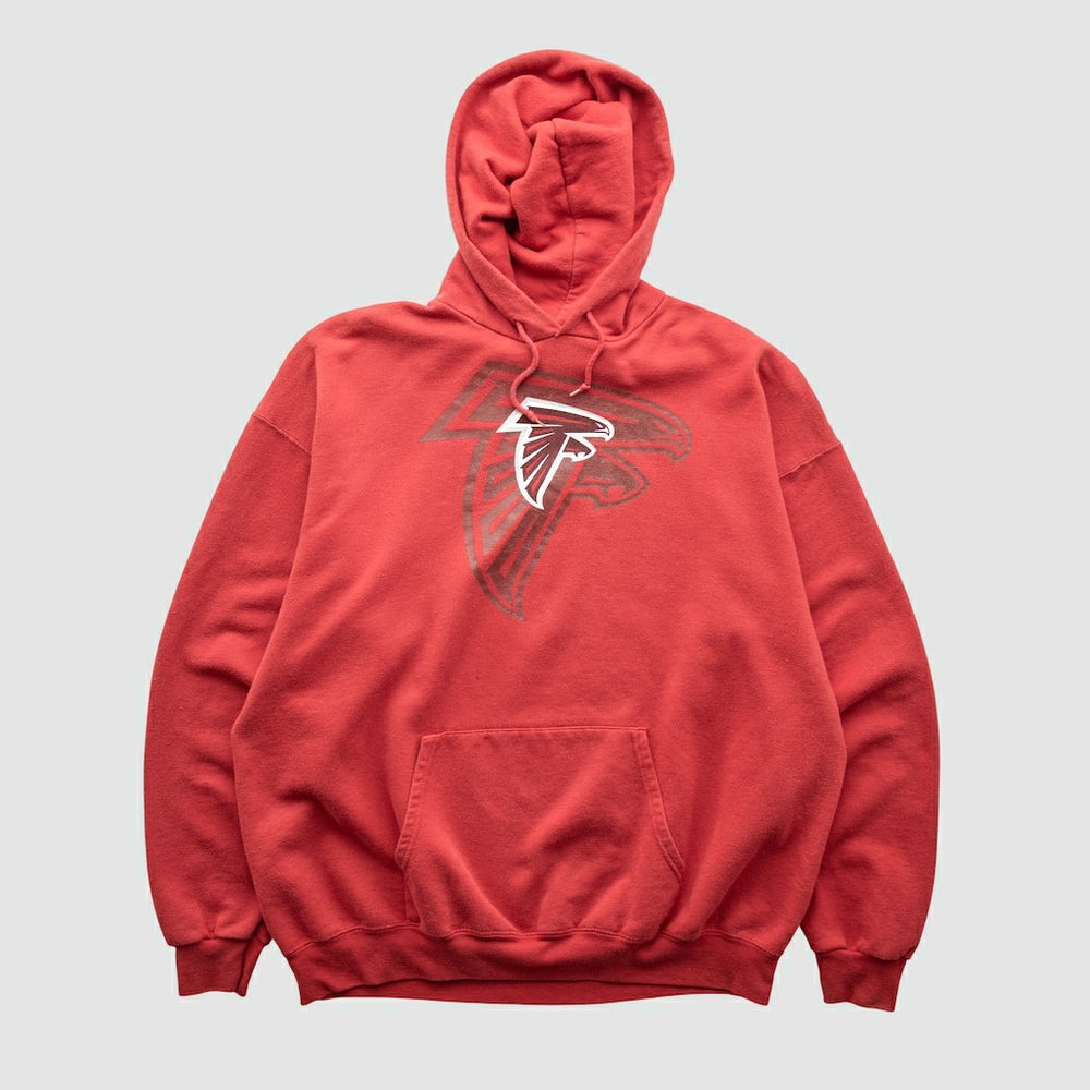Atlanta Falcons NFL 2000s Hooded Pullover Sweatshirt - Red Vintage on sale