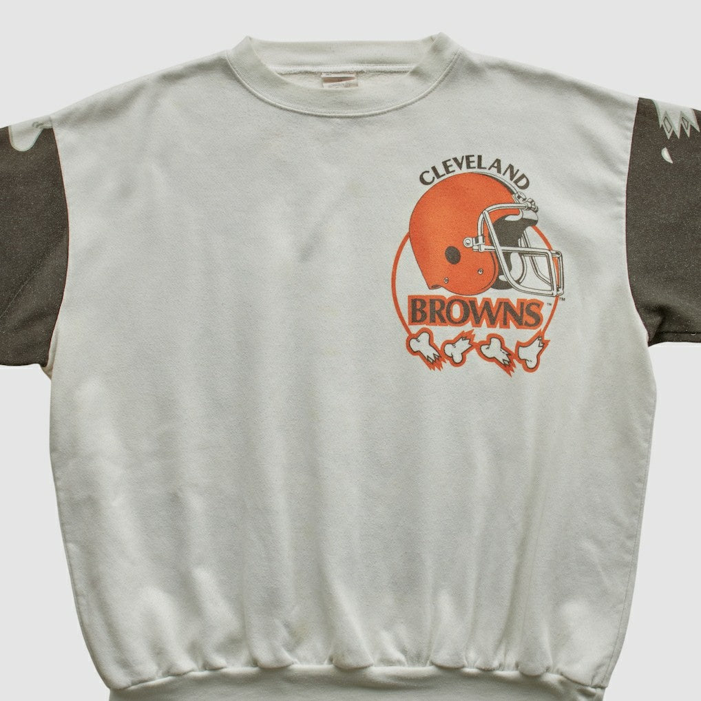 Cleveland Browns Chalk Line 90s Pullover Sweatshirt - White Vintage discount