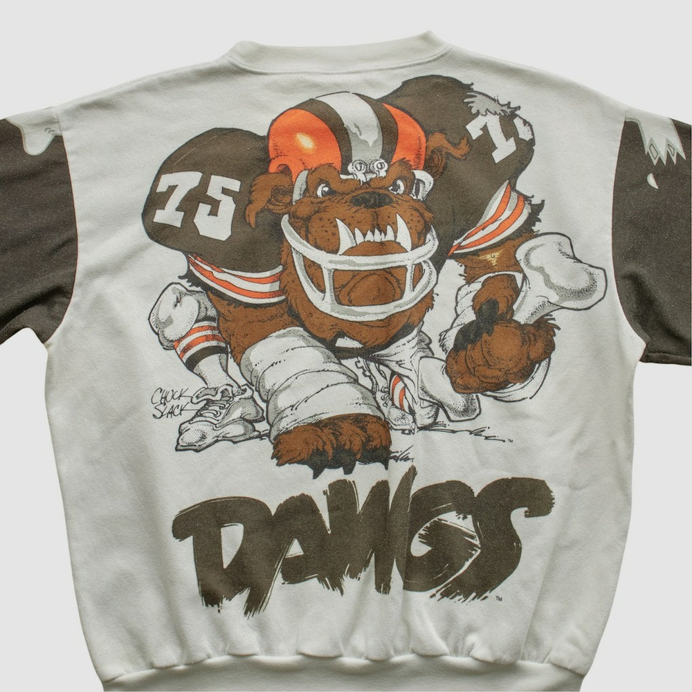 Cleveland Browns Chalk Line 90s Pullover Sweatshirt - White Vintage discount