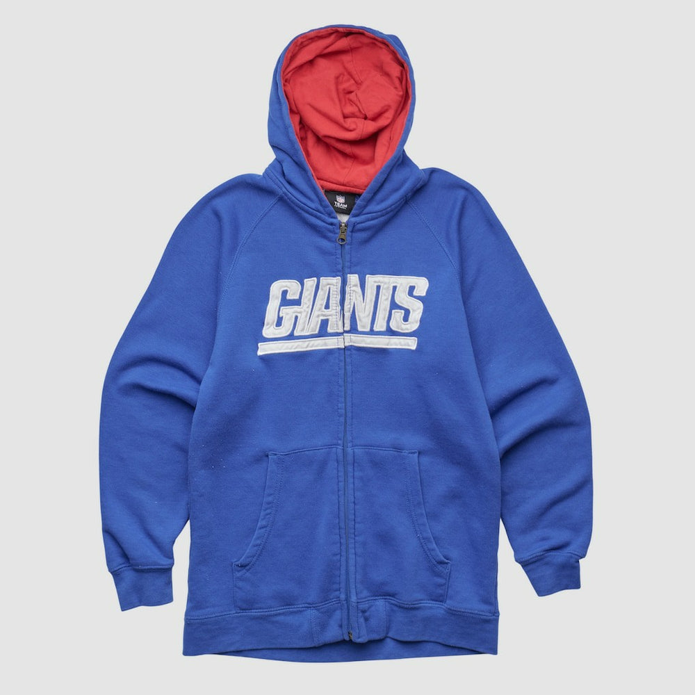 New York Giants NFL 2010s Hooded Full Zip Sweatshirt - Blue Vintage for sale