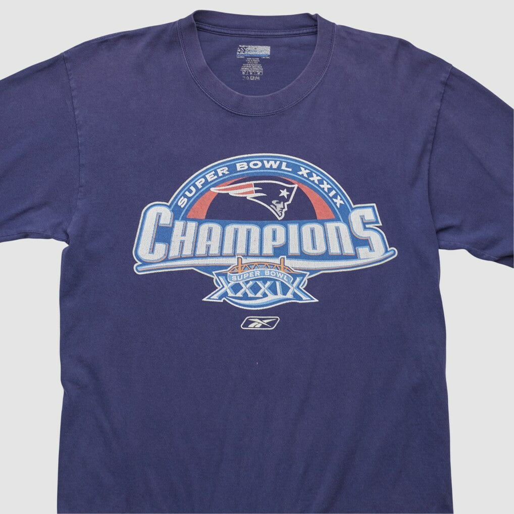 New England Patriots Reebok 2005 Long Sleeve T-shirt - Navy Vintage discount