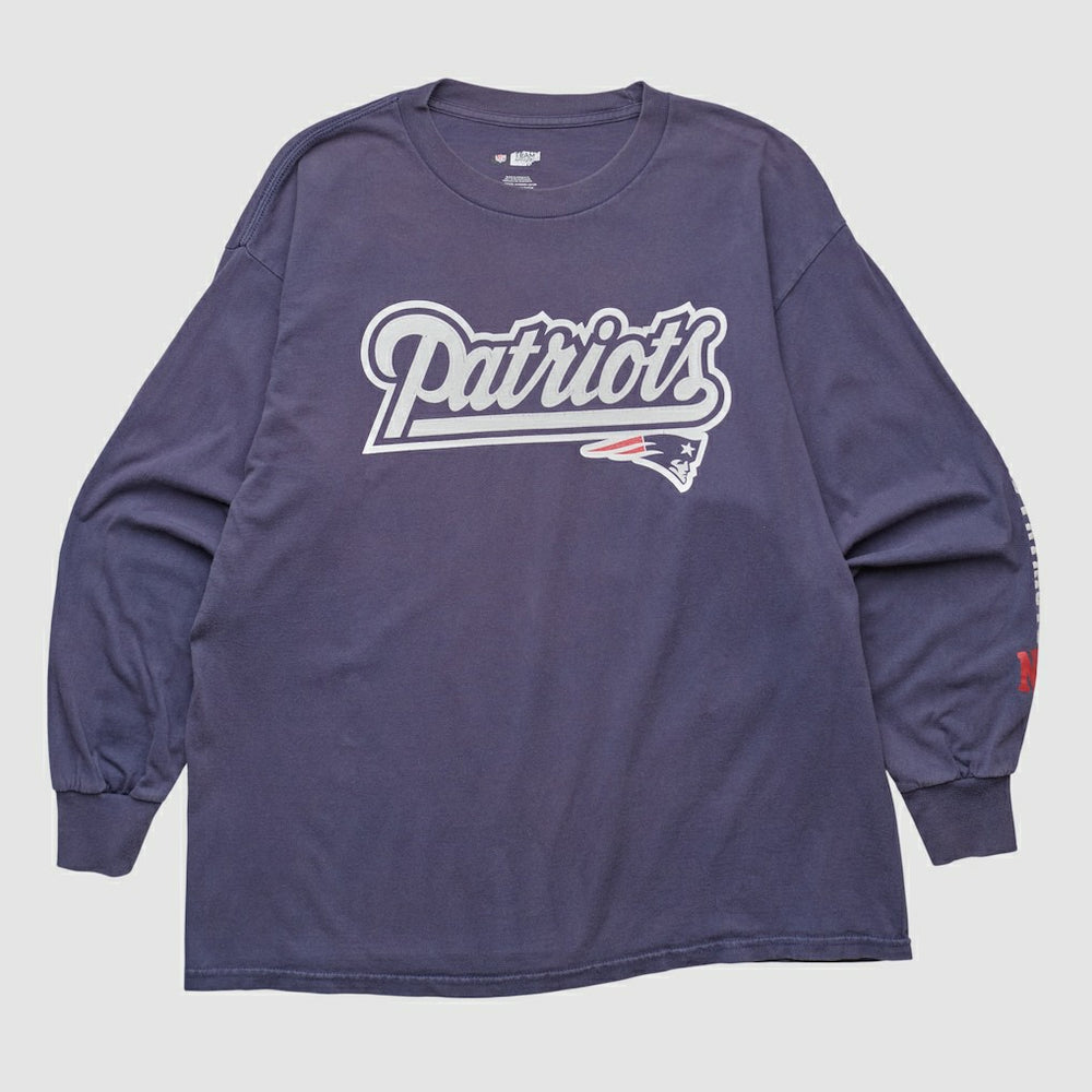 New England Patriots NFL 2000s Long Sleeve T-shirt - Navy Vintage sale