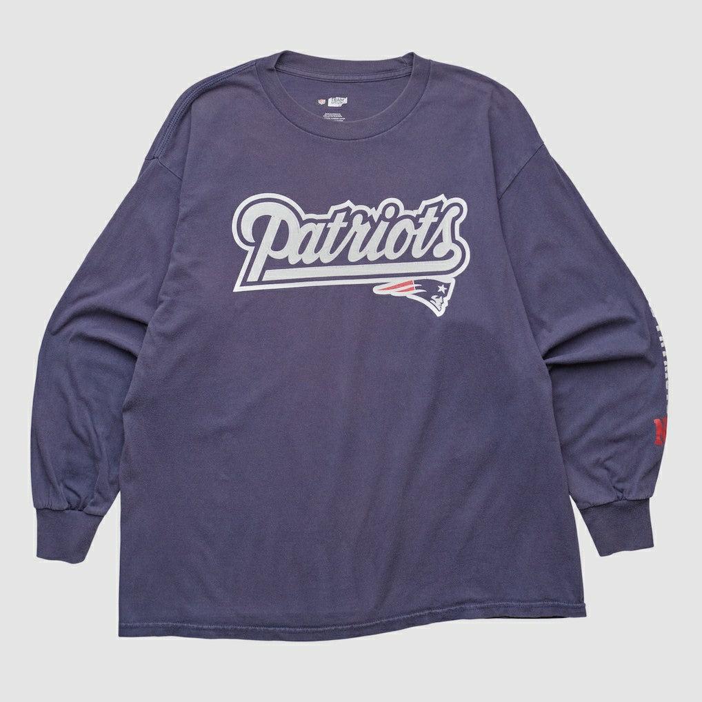 New England Patriots NFL 2000s Long Sleeve T-shirt - Navy Vintage sale