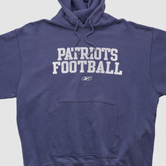 New England Patriots Reebok 2000s Hooded Pullover Sweatshirt - Navy Vintage online