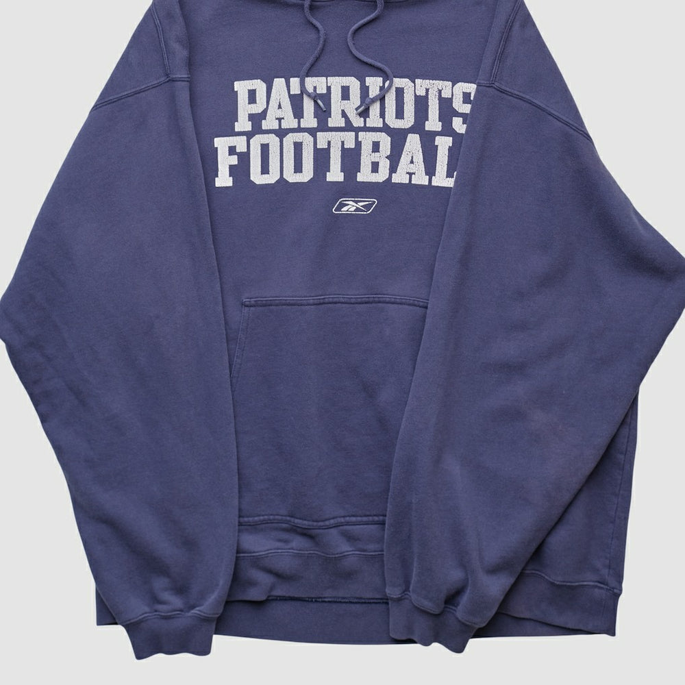 New England Patriots Reebok 2000s Hooded Pullover Sweatshirt - Navy Vintage online