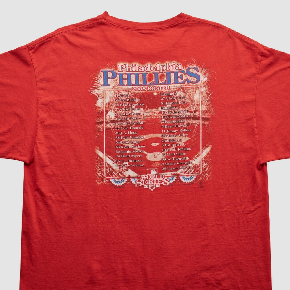 Philadelphia Phillies Majestic 2008 T-shirt - Red Vintage
