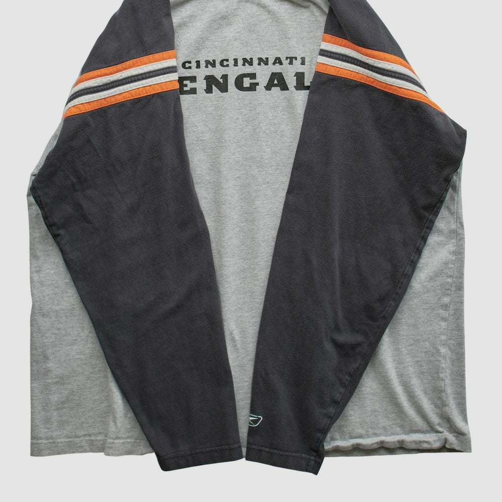 Cincinnati Bengals Reebok 2000s Long Sleeve T-shirt - Heather Gray Vintage cheap
