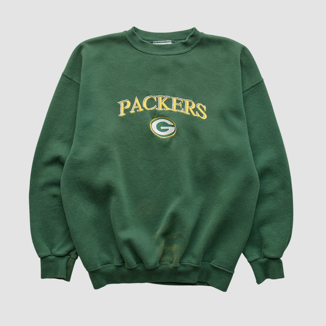 Green Bay Packers Logo Athletic Pullover Sweatshirt - Green Vintage sale