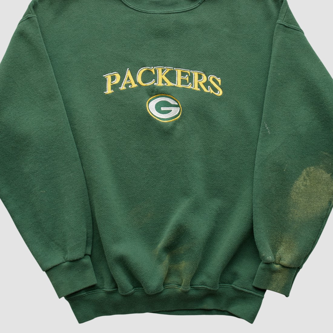 Green Bay Packers Logo Athletic Pullover Sweatshirt - Green Vintage sale